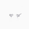 Heart Stud Earrings sterling silver