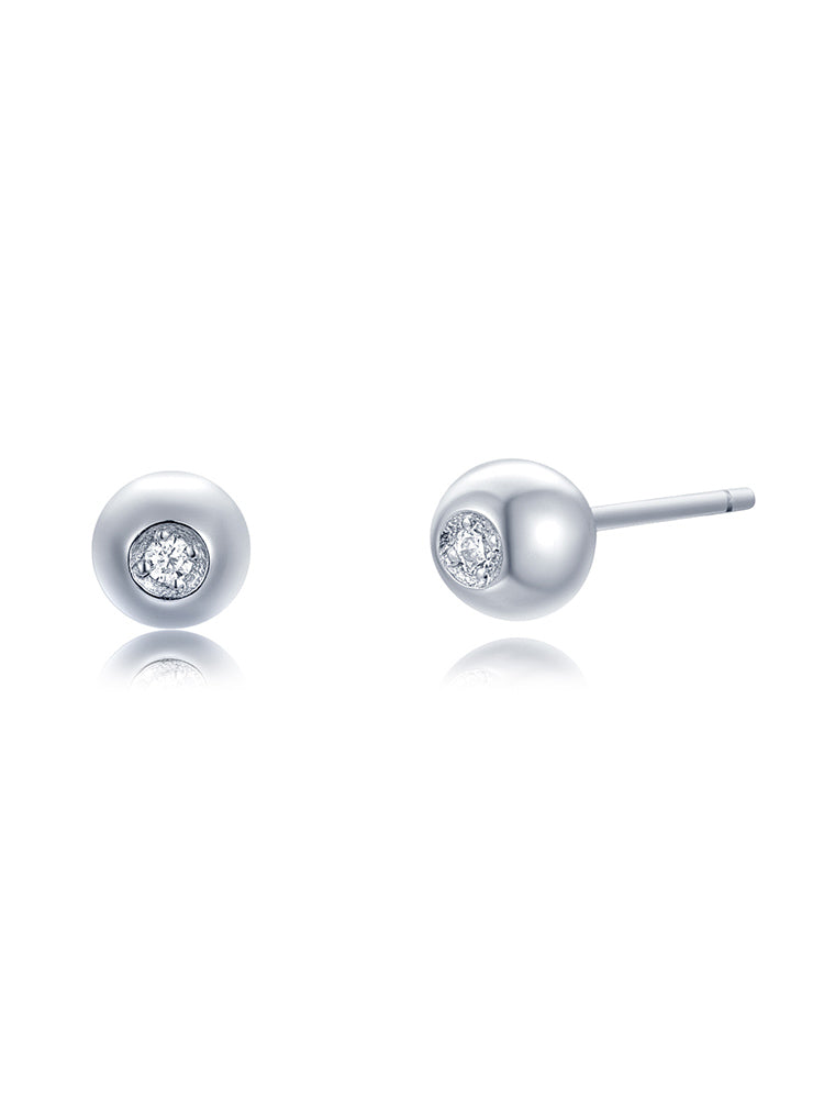 Ball Stud Earrings sterling silver