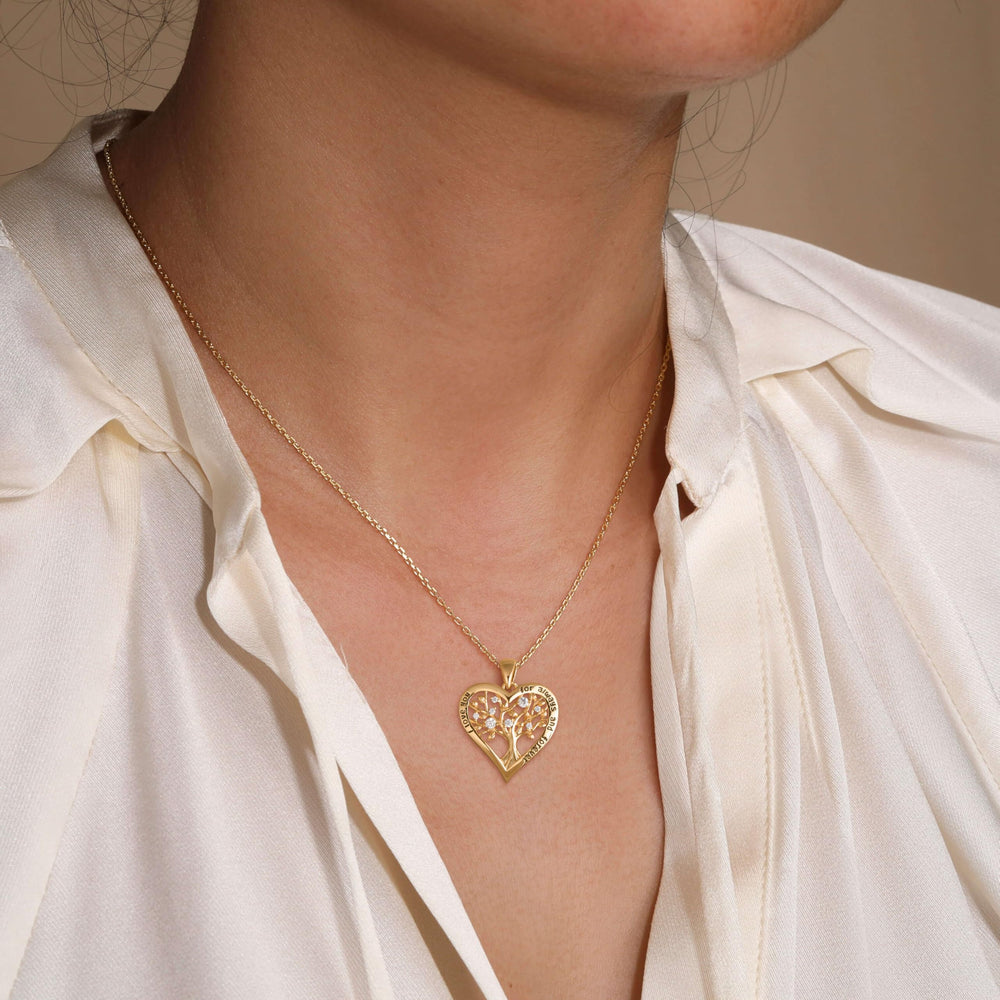 Love Heart Tree of Life Necklaces