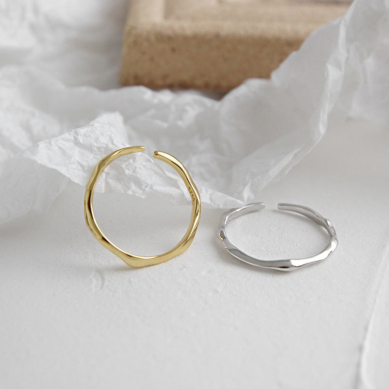 dainty Adjustable Irregular Thin Ring stackable ring