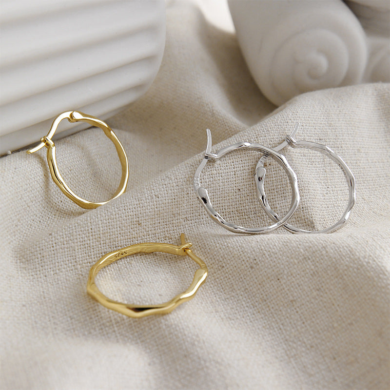 Minimalist midi hoops women hoop earrings