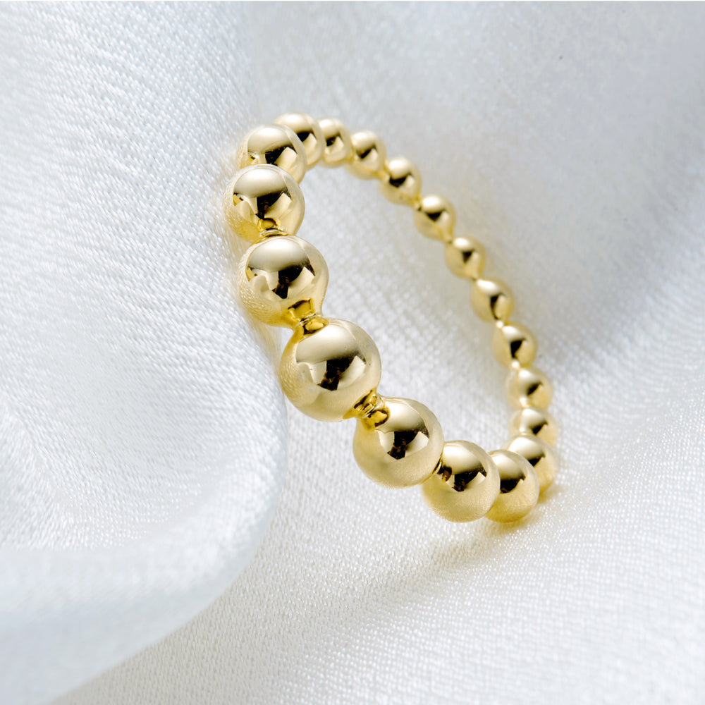 gold Bubble Ball Ring statement ring