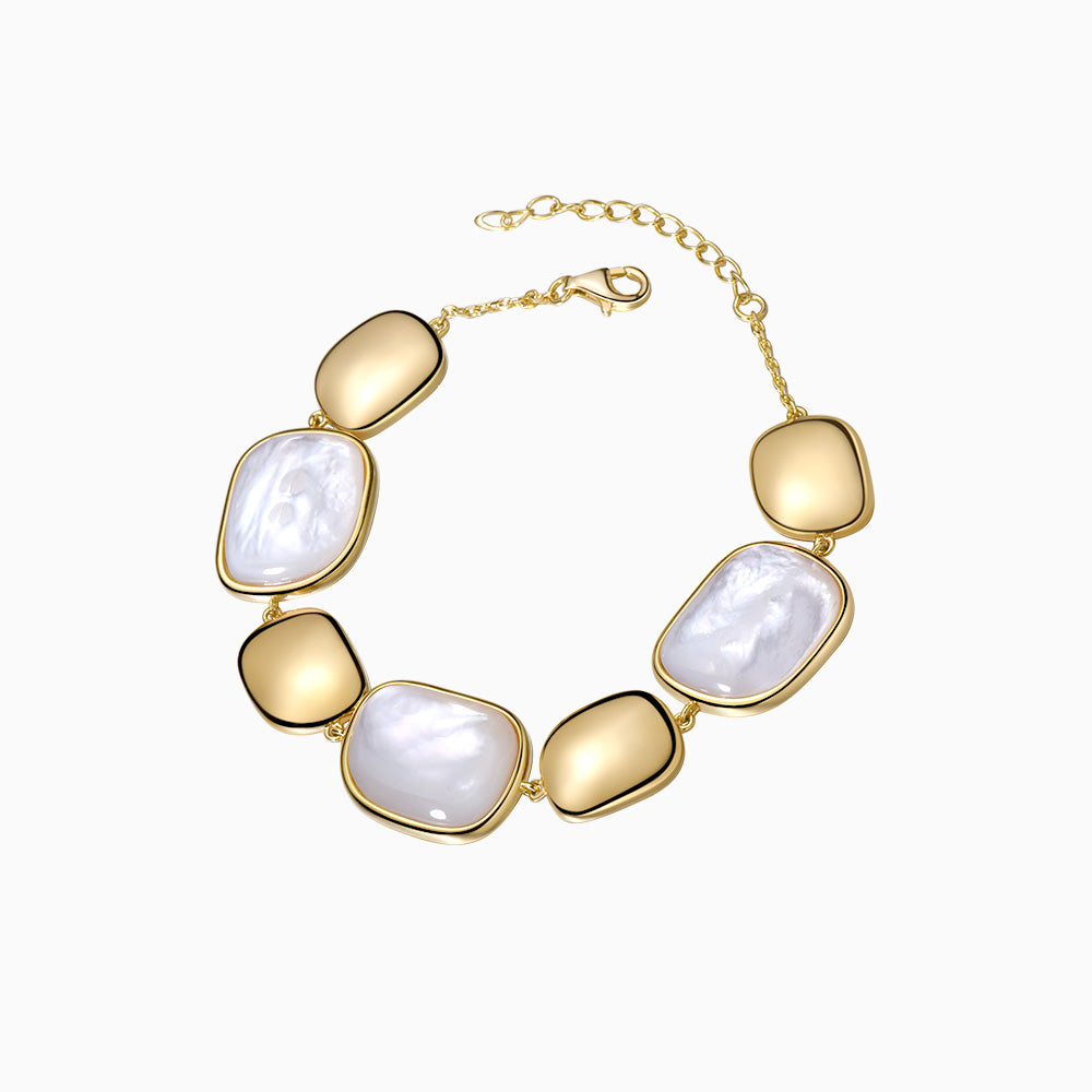 Handmade Mother of Pearl Bracelet gold