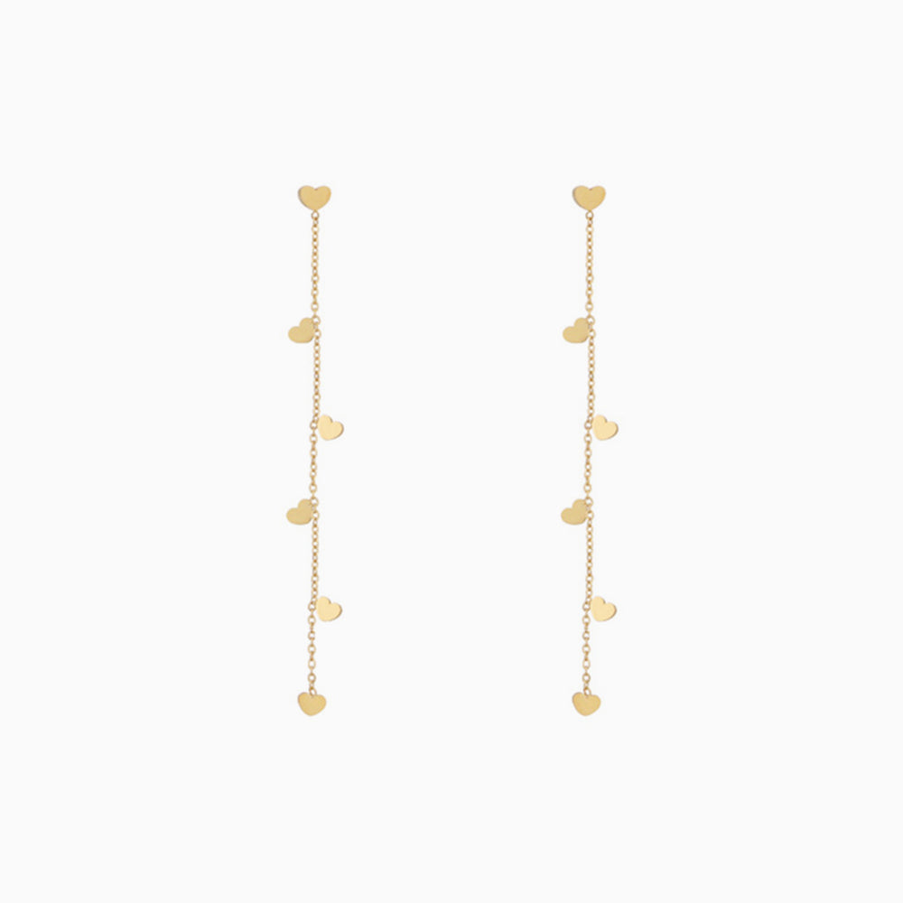 Tiny Heart Dangle Earrings for women