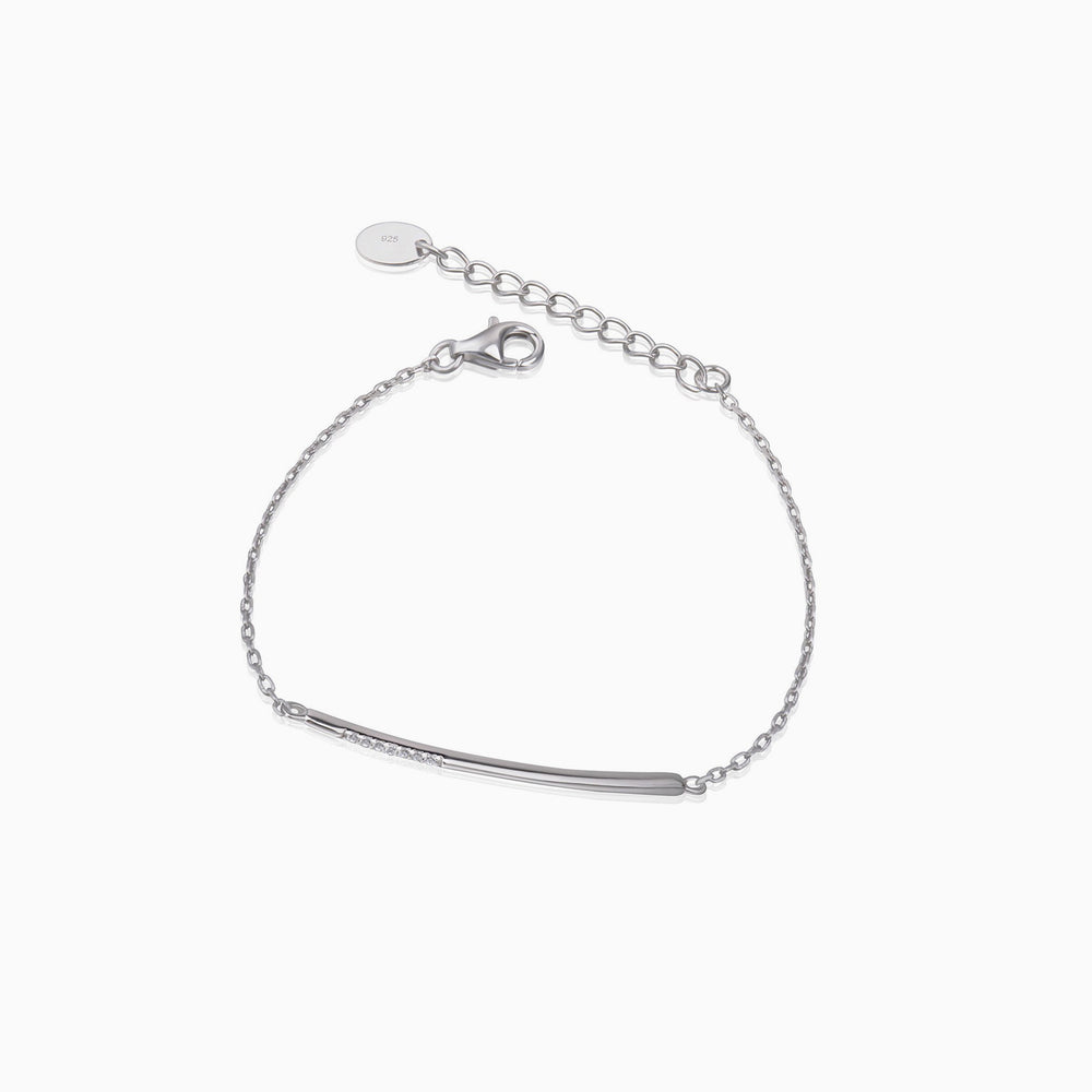 Bar Bracelet with Cubic Zirconia