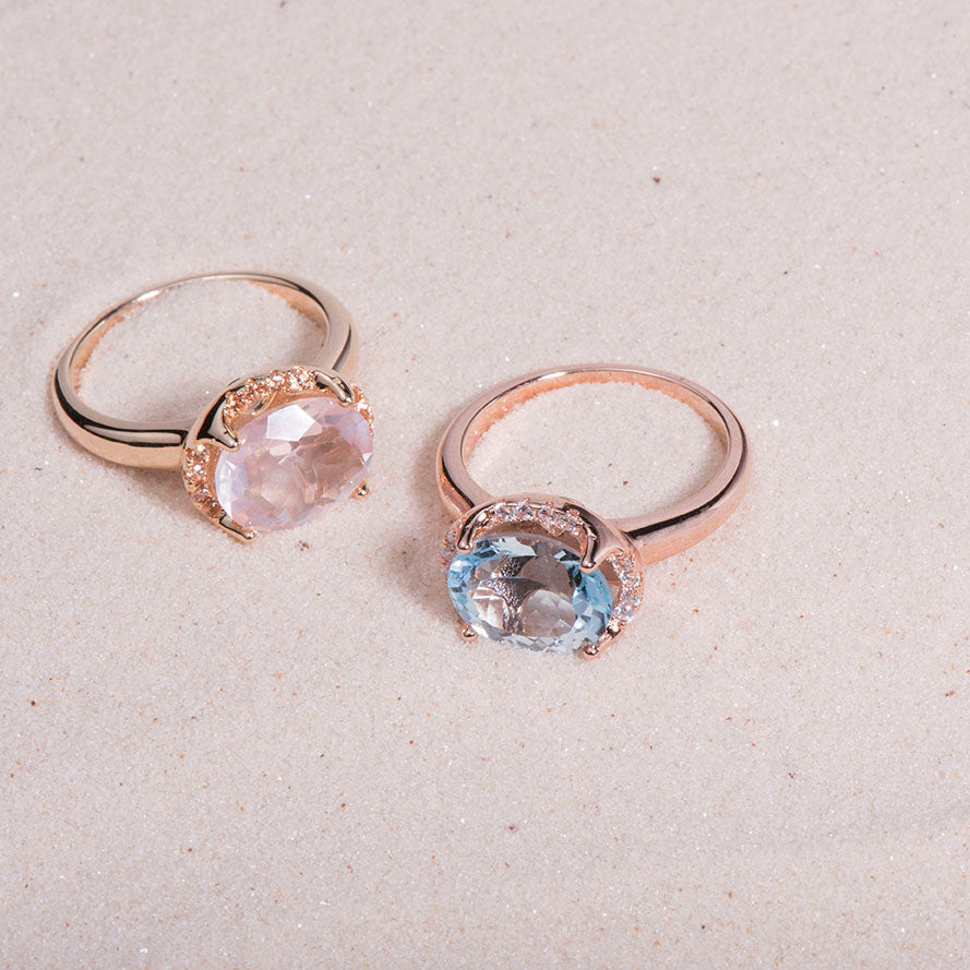 Rose Quartz Cocktail Ring Statement rings for women