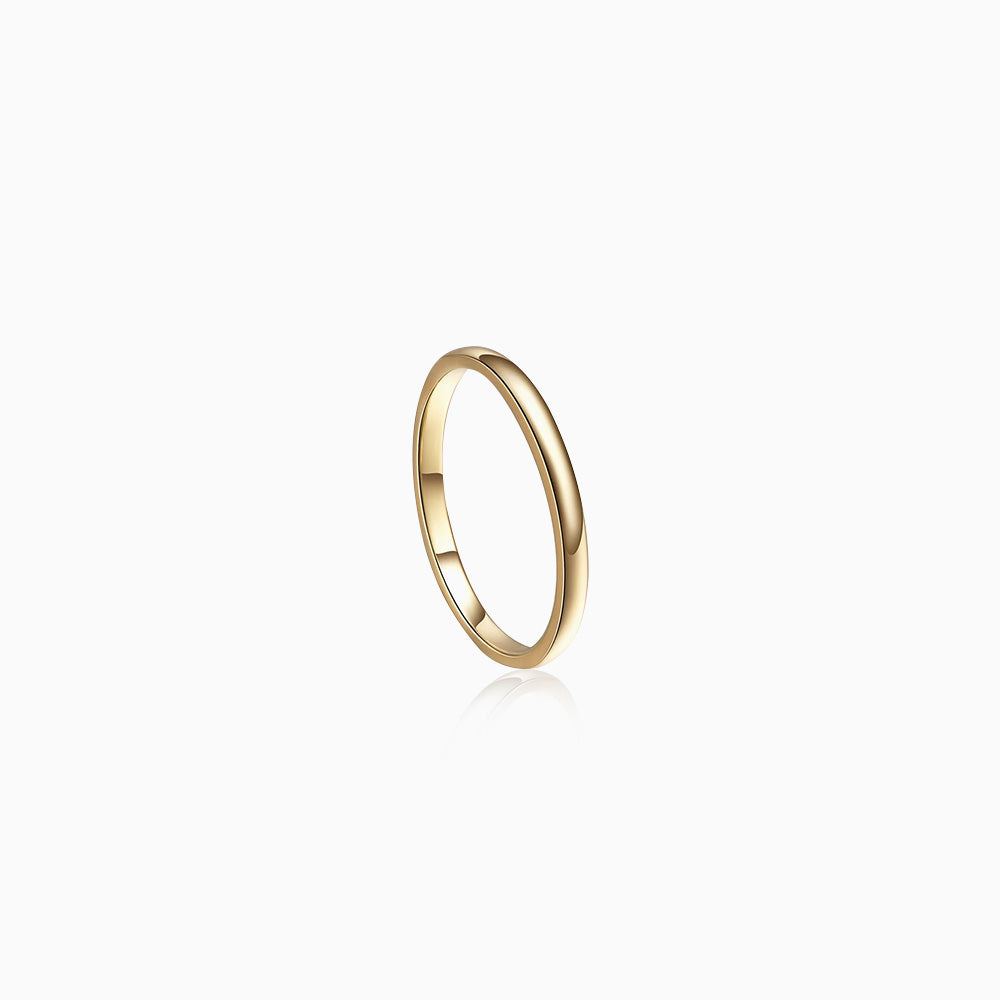 Plain Dome Band Ring gold
