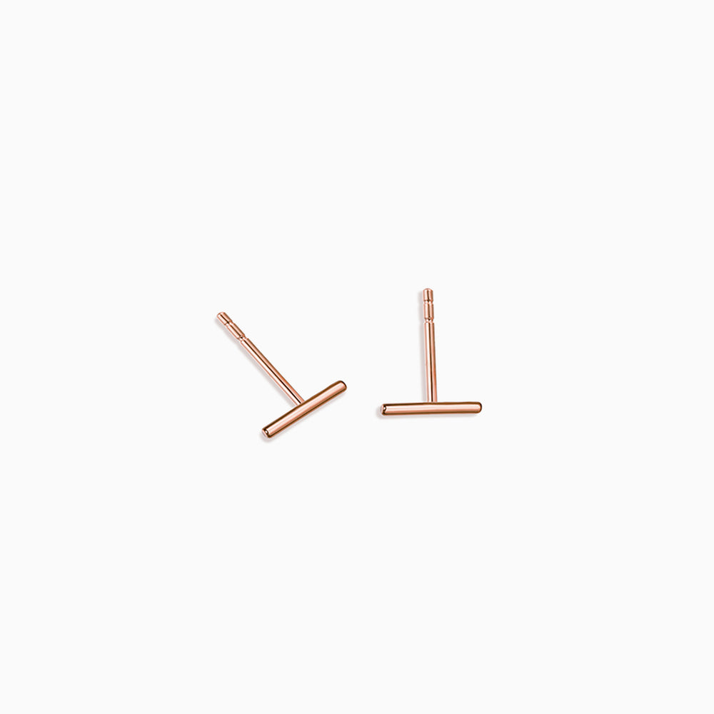 Tiny Stick Stud Earrings