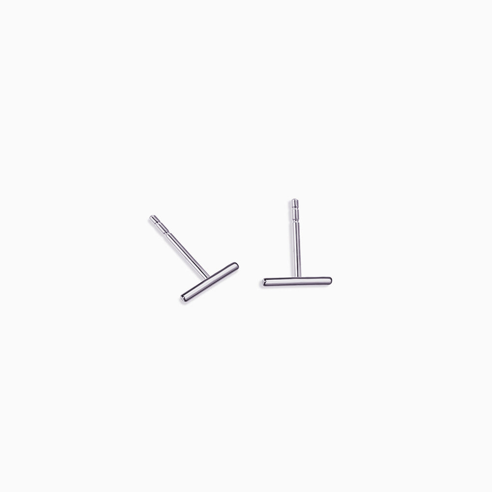 Tiny Stick Stud Earrings