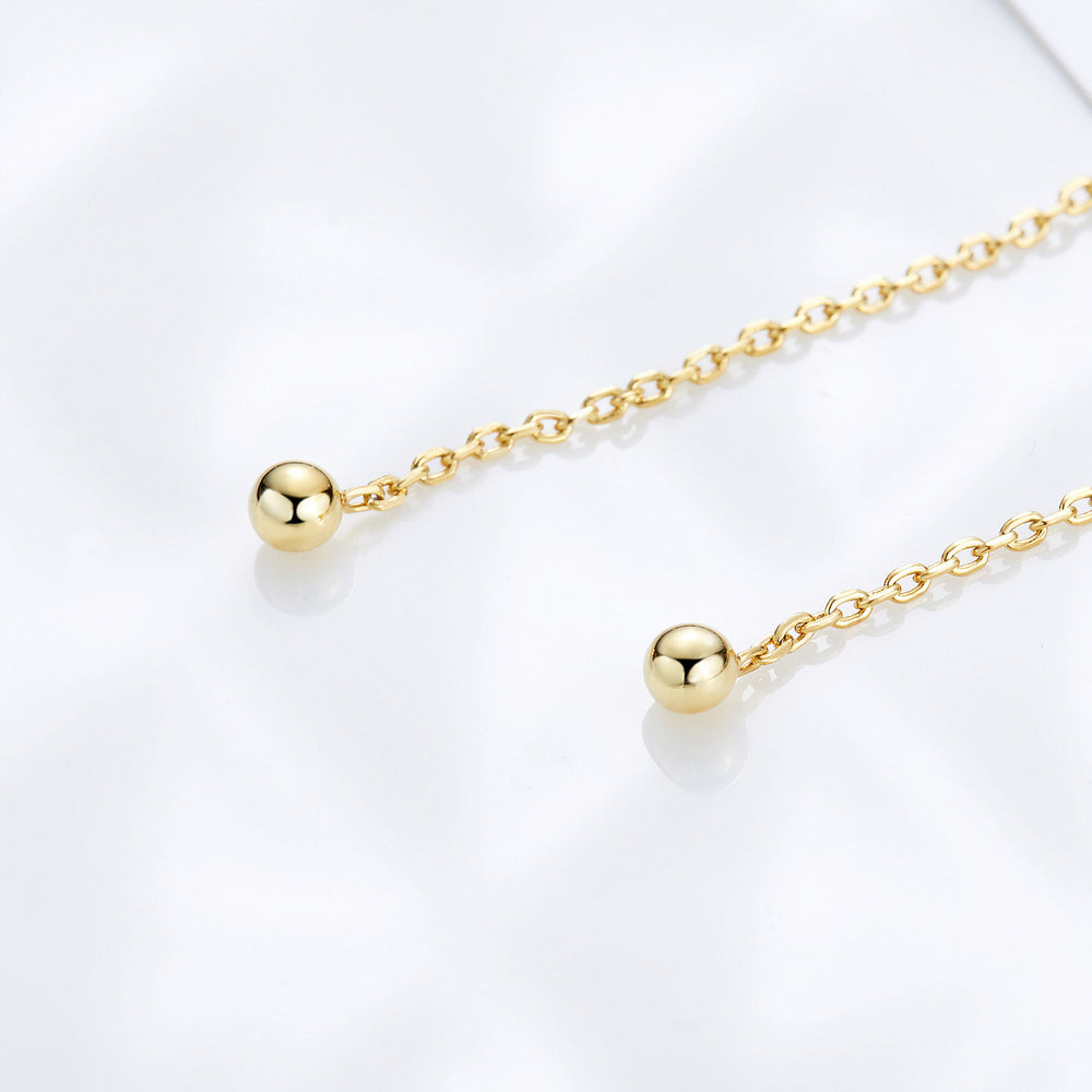 Tiny Ball Threader Earrings